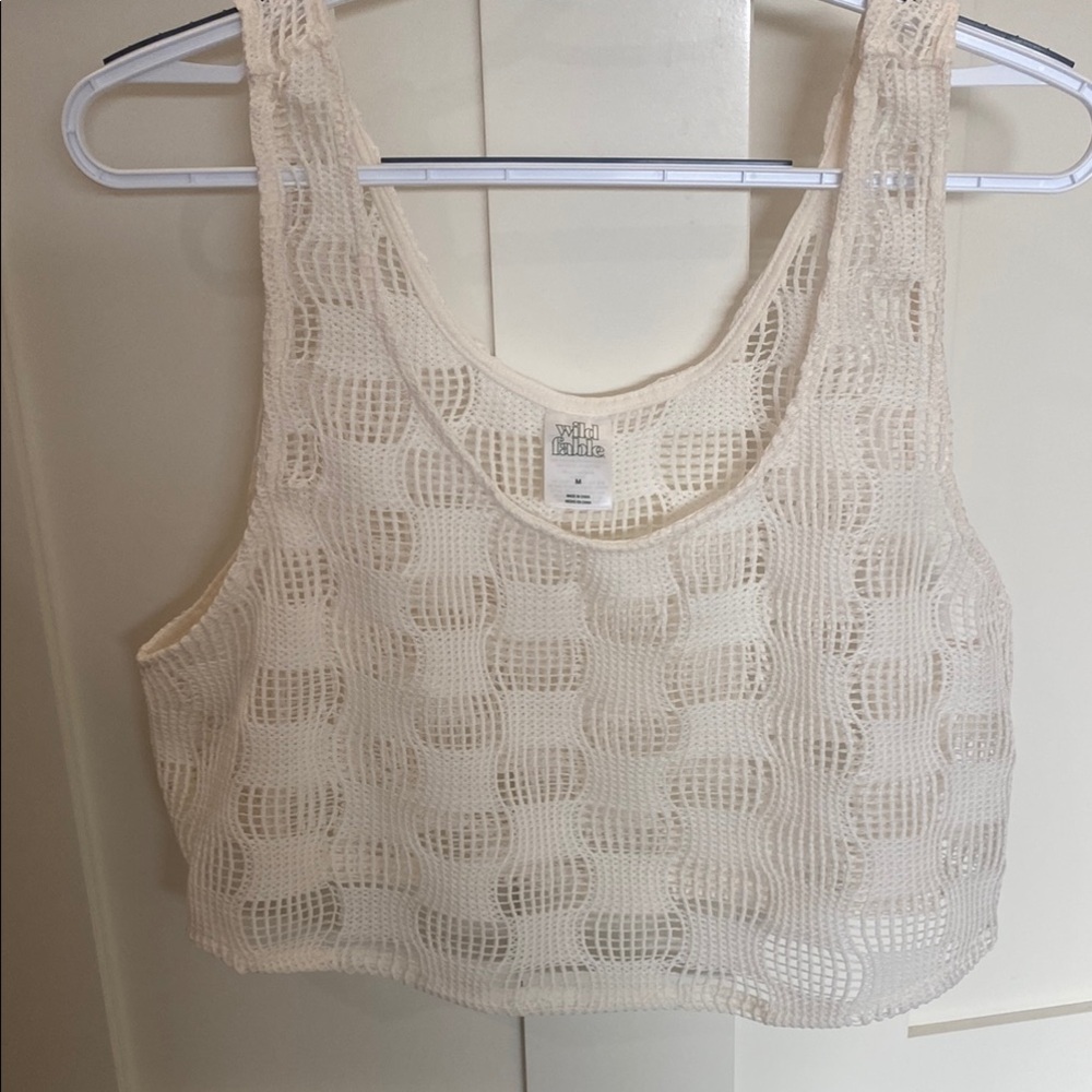 Wild Fable Cream Swimsuit Coverup Set